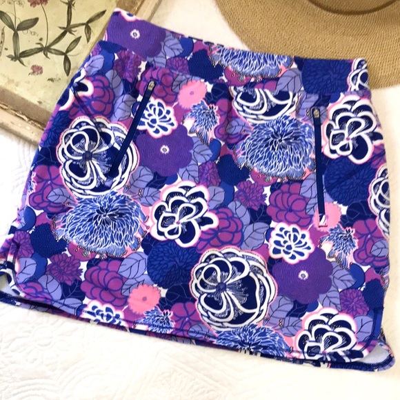 Talbots Pants - T by Talbots Floral Print Stretch Skort
